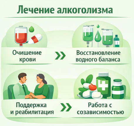 лечение алкоголизма в Алексеевке этапы